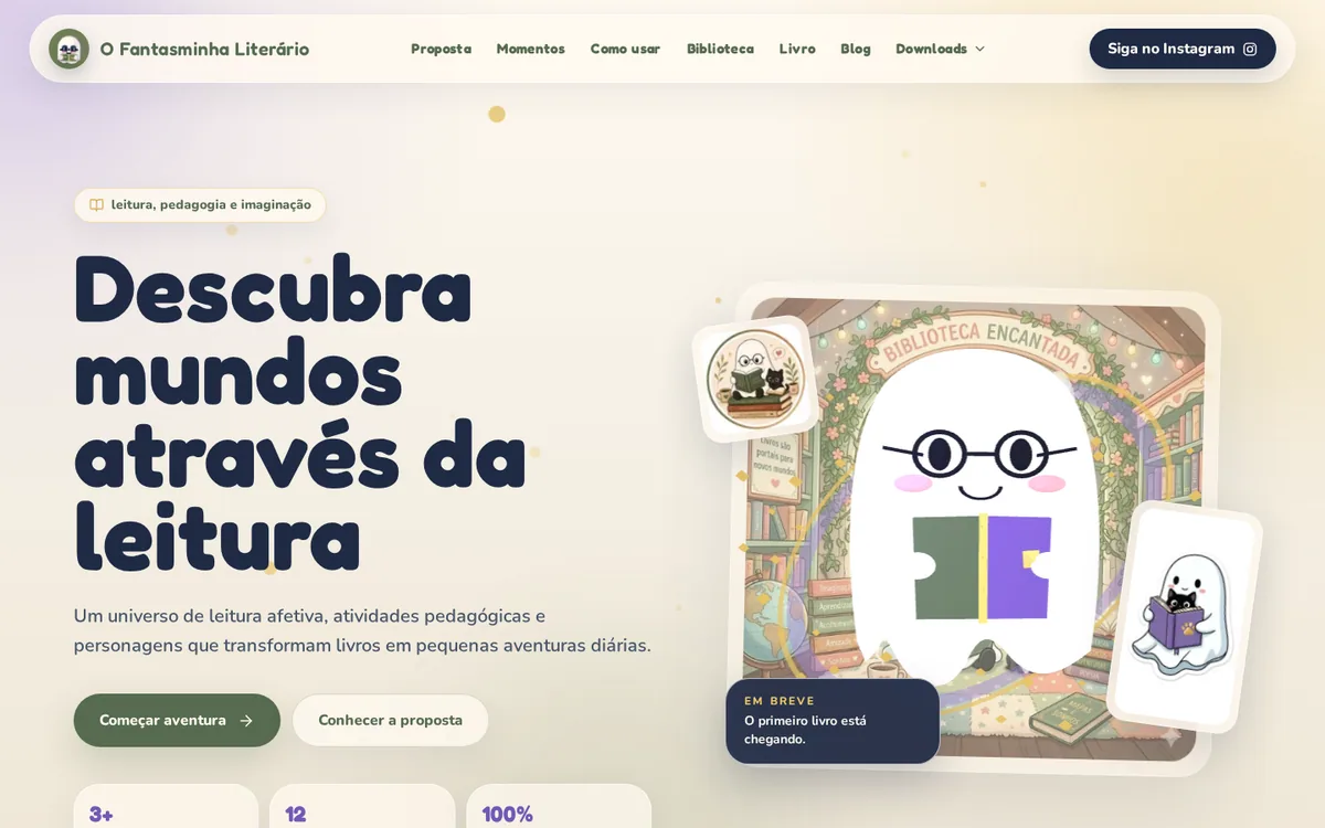 Preview do projeto O Fantasminha Literário